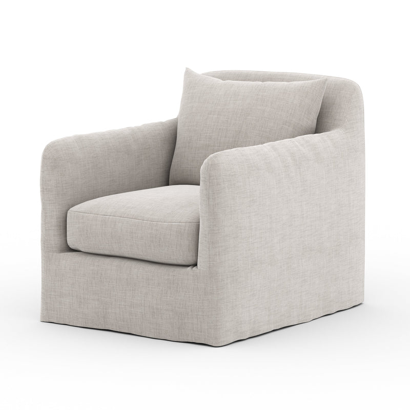 Dade Outdoor Swivel Chair - Stone Grey | shipping 5/27/2025