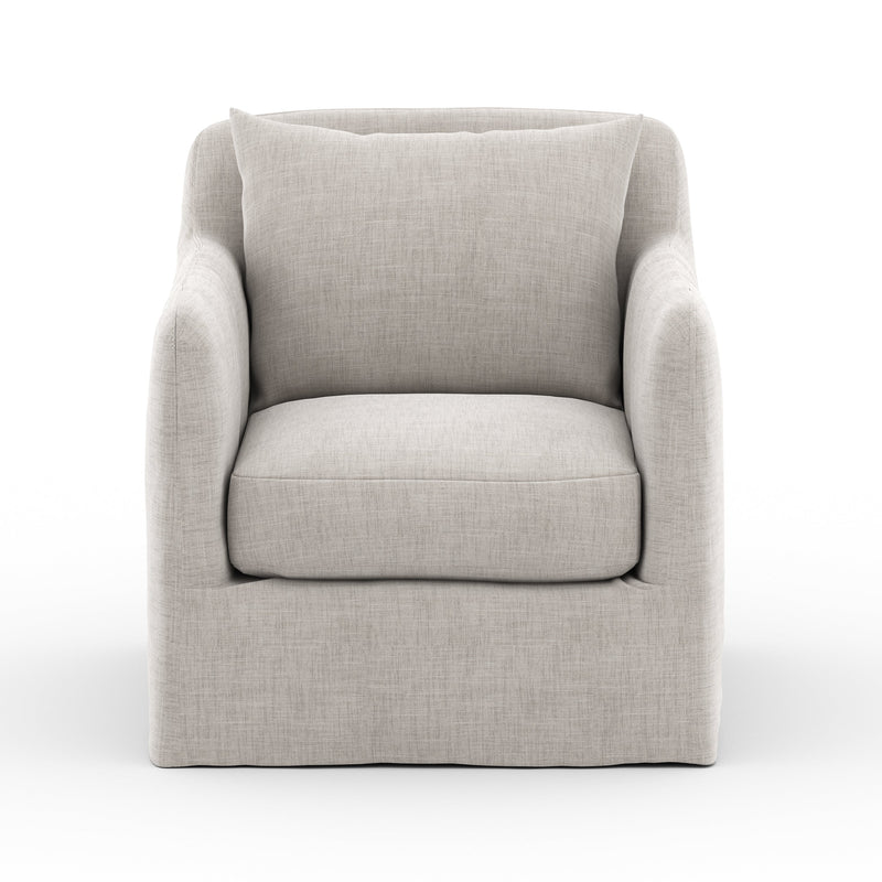 Dade Outdoor Swivel Chair - Stone Grey | shipping 5/27/2025