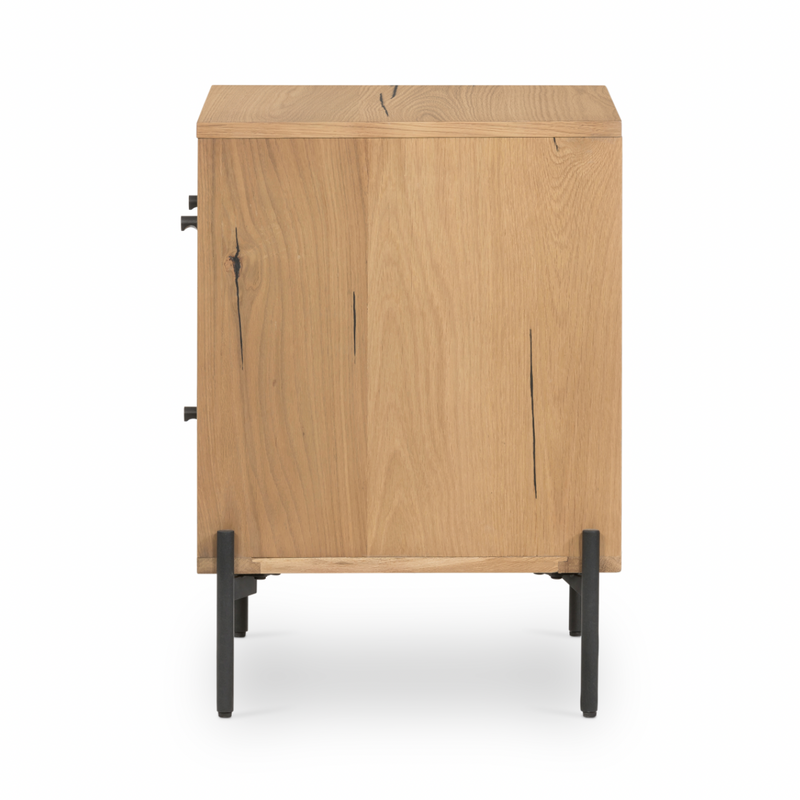 Eaton Light Oak Resin Nightstand | ready to ship!