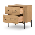 Eaton Light Oak Resin Nightstand | ready to ship!