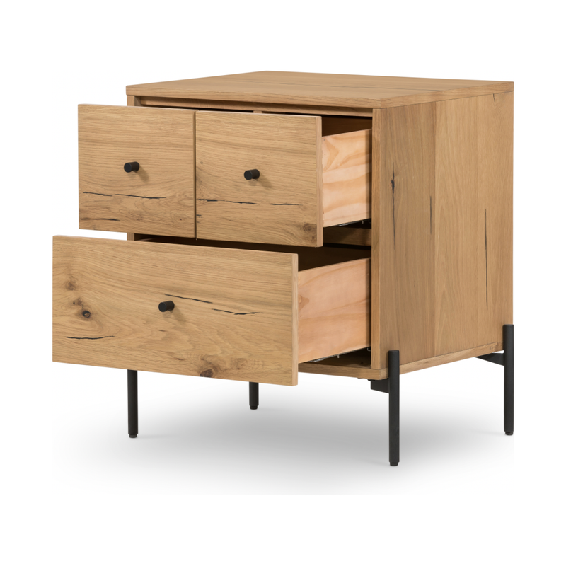 Eaton Light Oak Resin Nightstand | ready to ship!