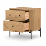 Eaton Light Oak Resin Nightstand | ready to ship!