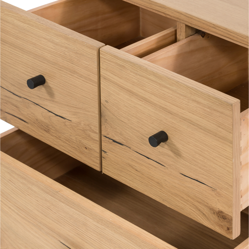 Eaton Light Oak Resin Nightstand | ready to ship!
