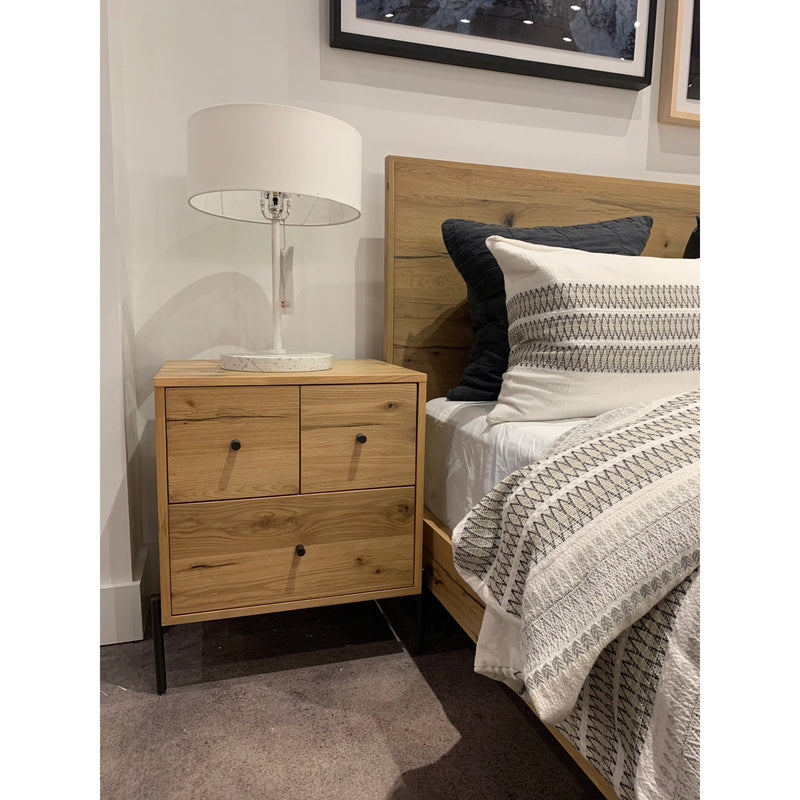 Eaton Light Oak Resin Nightstand | ready to ship!