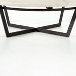 Felix Round Coffee Table - Sandblasted White Marble | ready to ship!