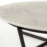 Felix Round Coffee Table - Sandblasted White Marble | ready to ship!
