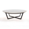 Felix Round Coffee Table - Sandblasted White Marble | ready to ship!