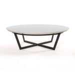 Felix Round Coffee Table - Sandblasted White Marble | ready to ship!