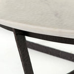 Felix Round Coffee Table - Sandblasted White Marble | ready to ship!