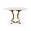 Gage Dining Table - Polished White Marble