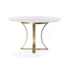 Gage Dining Table - Polished White Marble