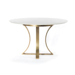 Gage Dining Table - Polished White Marble