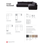 Grant 3-Piece Sectional - Oatmeal | shipping 6/30/2025