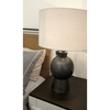 Kelita Textured Black Table Lamp | ready to ship!