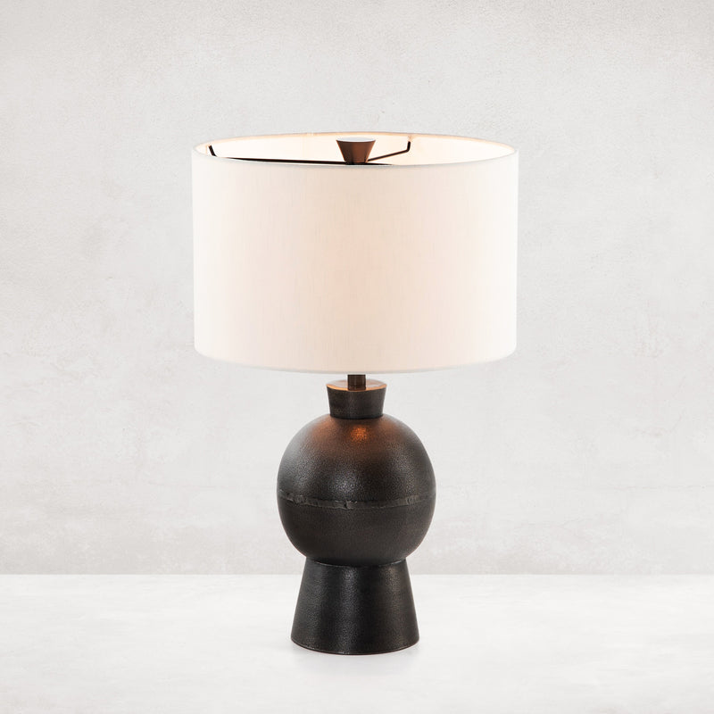Kelita Textured Black Table Lamp | ready to ship!