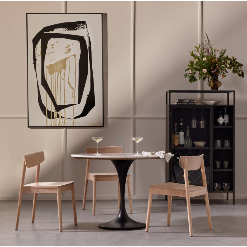 Powell 42" Dining Table - White Marble | ready to ship!