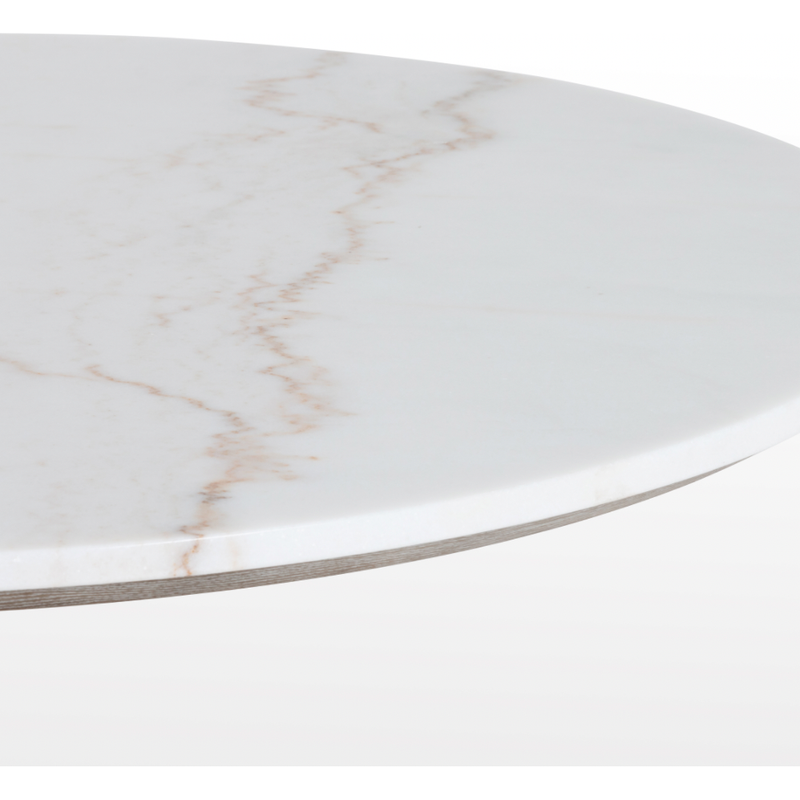 Powell 42" Dining Table - White Marble | ready to ship!