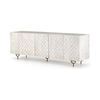 Rio Media Console - Round Cut White Wash | ready to ship!
