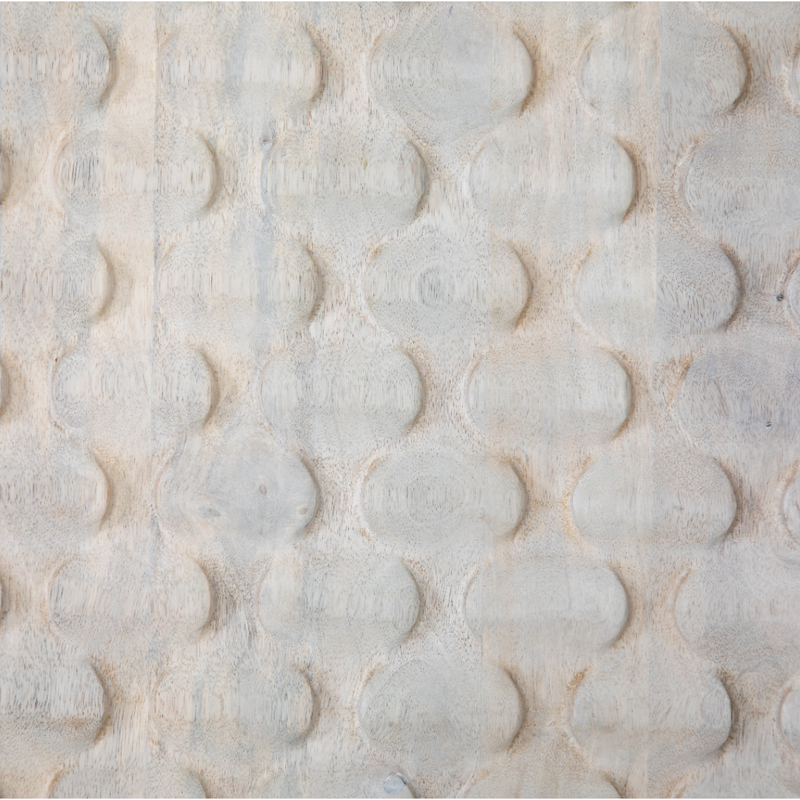 Rio Media Console - Round Cut White Wash | ready to ship!