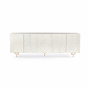 Rio Media Console - Round Cut White Wash | ready to ship!
