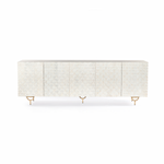 Rio Media Console - Round Cut White Wash | ready to ship!