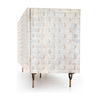 Rio Media Console - Round Cut White Wash | ready to ship!