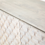 Rio Media Console - Round Cut White Wash | ready to ship!