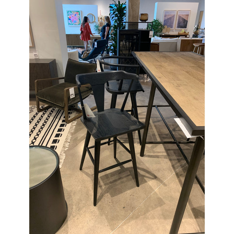 Ripley Black Oak Bar + Counter Stool