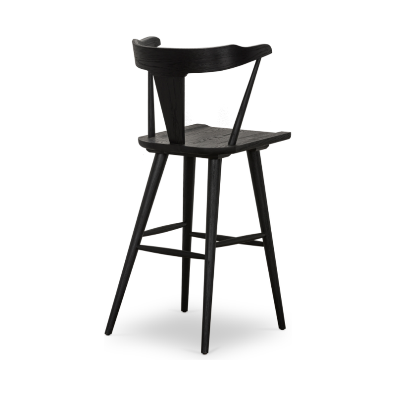 Ripley Black Oak Bar + Counter Stool