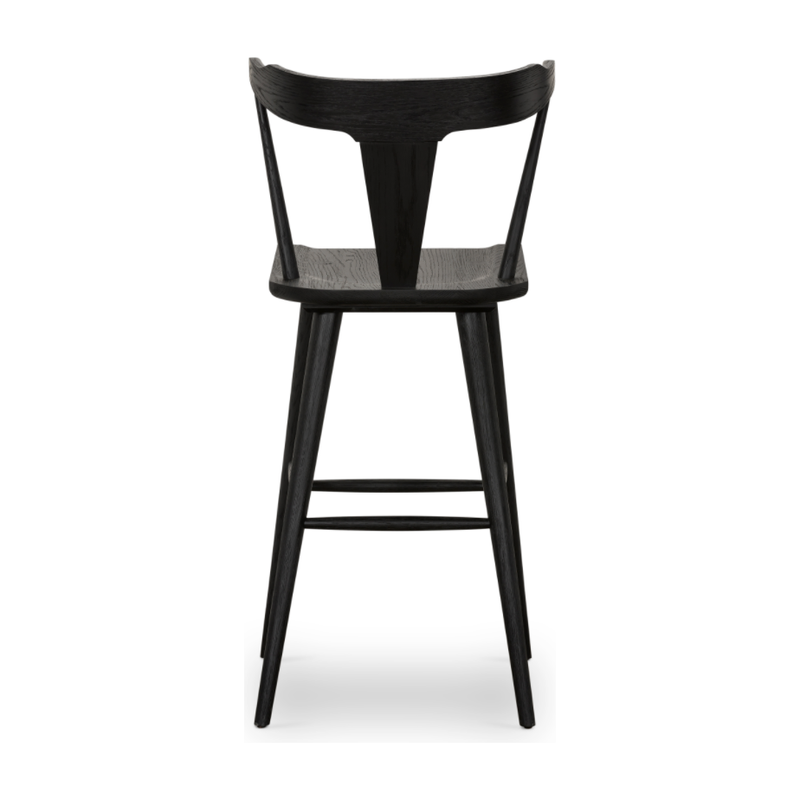 Ripley Black Oak Bar + Counter Stool