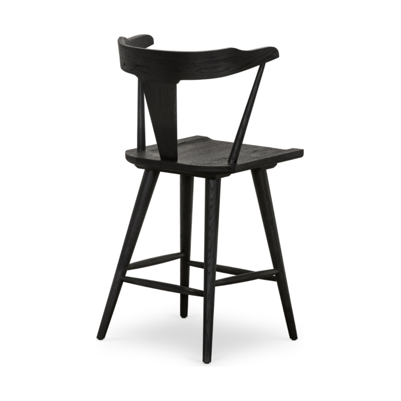 Ripley Black Oak Bar + Counter Stool