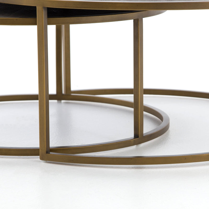 Shagreen Nesting Coffee Table - Grey | ready to ship!