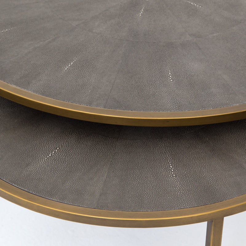 Shagreen Nesting Coffee Table - Grey | ready to ship!