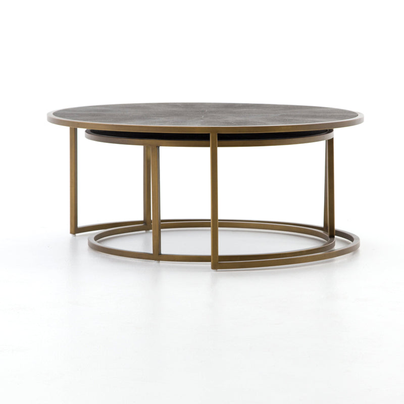 Shagreen Nesting Coffee Table - Grey | ready to ship!
