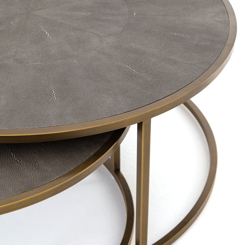 Shagreen Nesting Coffee Table - Grey | ready to ship!