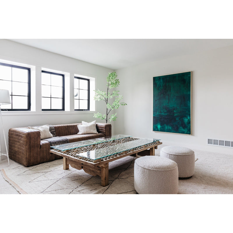 Sinclair Round Ottoman - Knoll Natural | ready to ship!