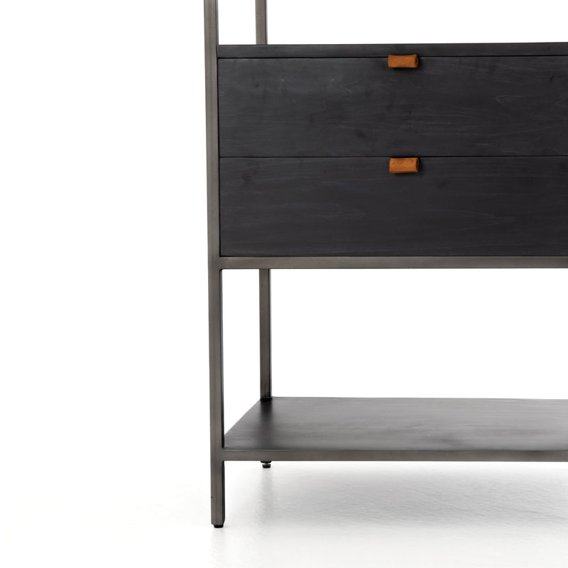 Trey Bookshelf - Black Wash Poplar | shipping 6/15/2025