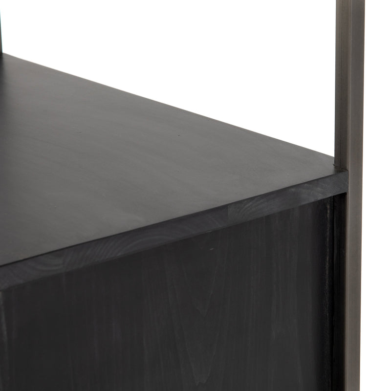 Trey Bookshelf - Black Wash Poplar | shipping 6/15/2025