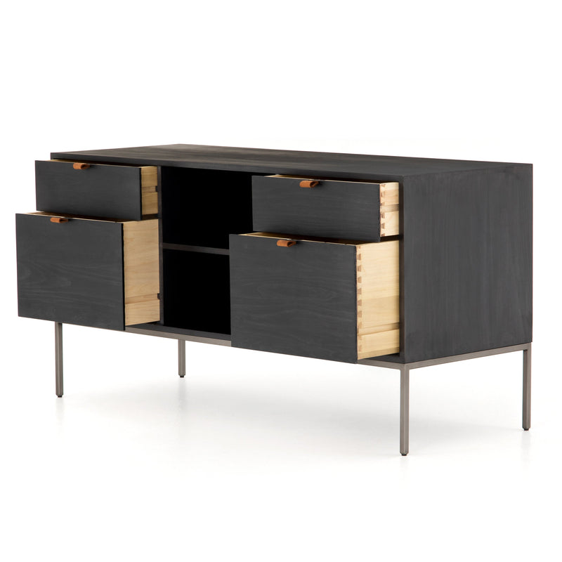 Trey Modular Filing Credenza - Black Poplar | ready to ship!