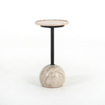 Viola Accent Table - Antique White Marble | ready to ship!