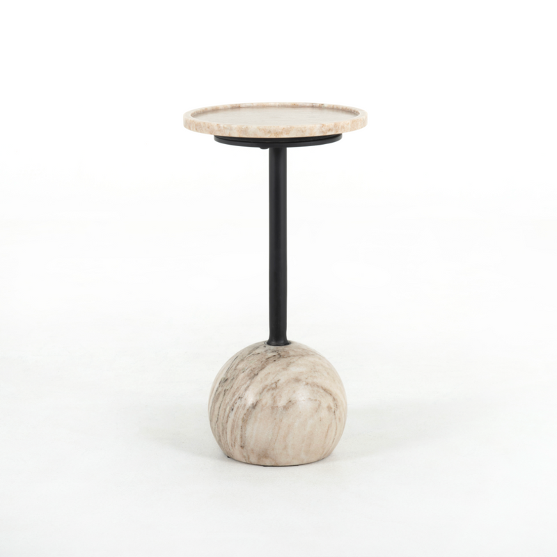 Viola Accent Table - Antique White Marble | ready to ship!