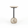 Viola Accent Table - Antique White Marble | ready to ship!