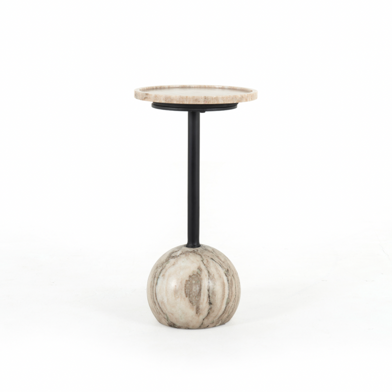 Viola Accent Table - Antique White Marble | ready to ship!