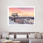 Skiing On Snowy Mountain Wall Art