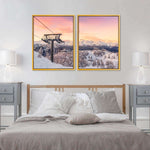 Skiing On Snowy Mountain Wall Art