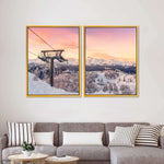 Skiing On Snowy Mountain Wall Art