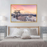 Skiing On Snowy Mountain Wall Art
