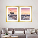 Skiing On Snowy Mountain Wall Art