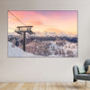 Skiing On Snowy Mountain Wall Art