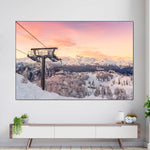 Skiing On Snowy Mountain Wall Art